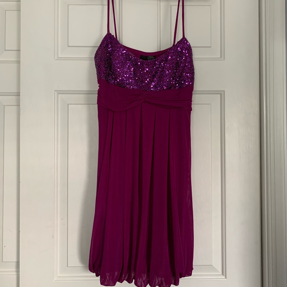 Purple cocktail dress